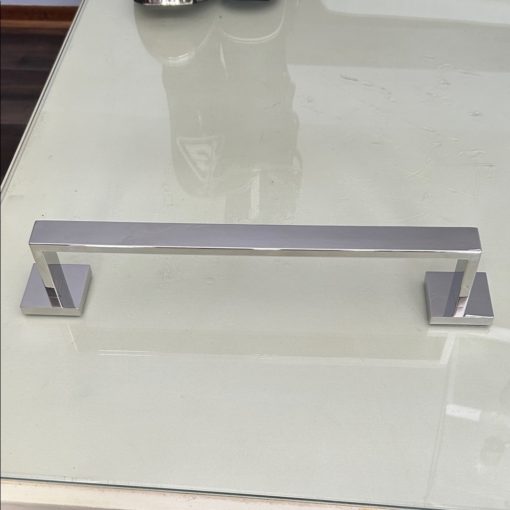 Modern Polished Chrome Bathroom Towel Bar